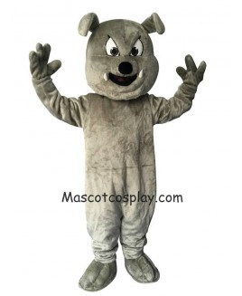 Cute Gray Buster Bulldog Dog Mascot Costume
