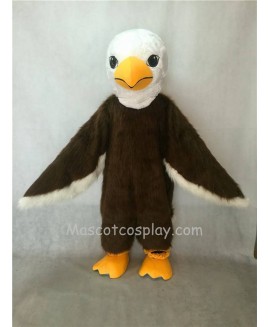 Hot Sale Adorable Realistic New Long Hair Brown American Eagle Mascot Costume