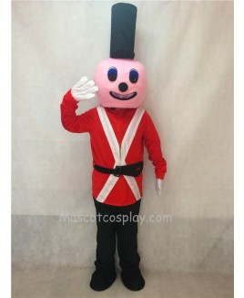 Hot Sale Adorable Realistic New Popular Professional Royal Soldier Adult Mascot Costume with a Black Hat