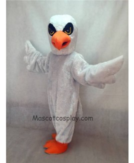 Hot Sale Adorable Realistic New Popular Professional White Hawk Mascot Costume with Yellow Eyes