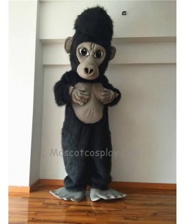 Cute Silverback Gorilla Mascot Costume