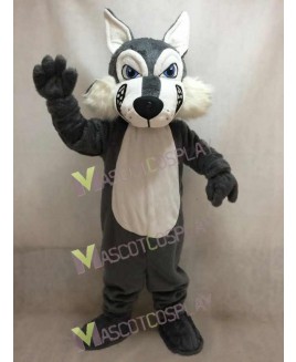 New Dark Grey Wolf Mascot Costume