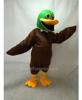 Cute Brown Mallard Duck with Green Head Mascot Costume