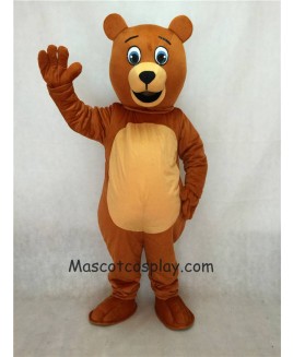 High Quality Realistic New Brown Jolly Happy Bear Mascot Costume
