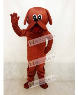 Reddish Brown Rooney Dog Mascot Costume