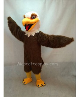 Fierce Brown Eagle Plush Long Hair Mascot Costume
