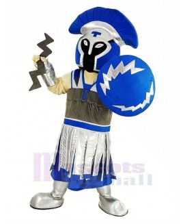 Blue Titan Spartan College Mascot Costume People