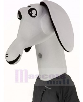 White Aardvark Mascot Costume Animal Head Only