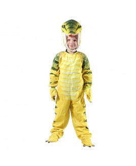 Yellow T-Rex Dinosaur Costume Dinosaur Jumpsuit Halloween Christmas Dress up Gift for Kid