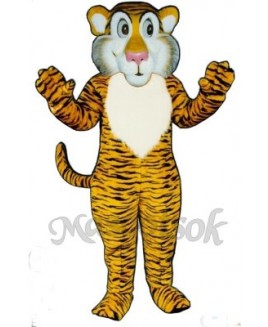 Cute Shy Tiger Mascot Costume