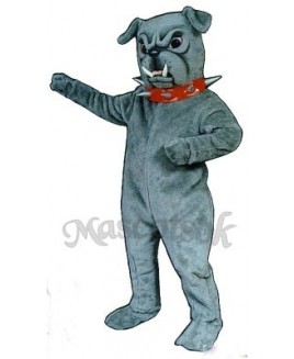Cute Bulldog with Collar Mascot Costume