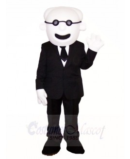Old Man in Suit Mascot Costumes People 