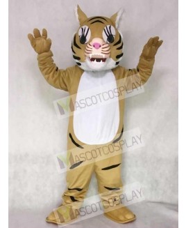 Brown Big Cat Tiger Mascot Costume