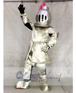 Adult Knight in Pink Armour Mascot Costumes People