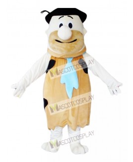 Fred Flintstone Modern Stone Age Brown Savage Mascot Costume