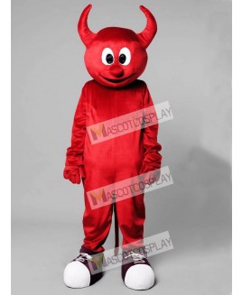 High Quality Adult Halloween Red Evil Devil Mascot Costume