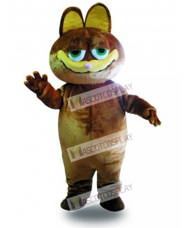 Brown Cat Cartoon Mascot Adult Costume