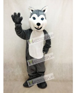 Hot Sale Adorable Realistic New White and Grey Husky Dog Mascot Costume