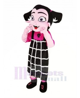 Vampire Girl with Dress Mascot Costumes Cartoon