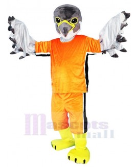 Sports Gray Eagle Hawk Mascot Costume Animal