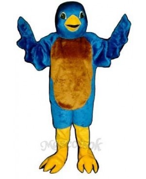 Cute Blue Bird Mascot Costume