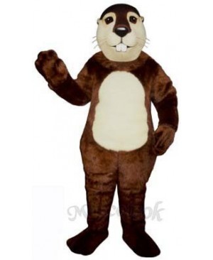 Fat Beaver Mascot Costume
