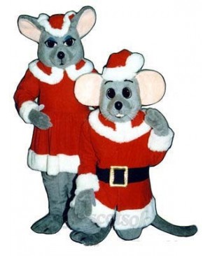 Merry Mouse (Standing) Christmas Mascot Costume