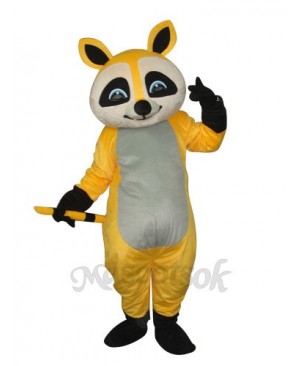 Yellow Raccoon Mascot Adult Costume