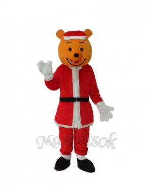 Yellow Christmas Bear Mascot Adult Costume