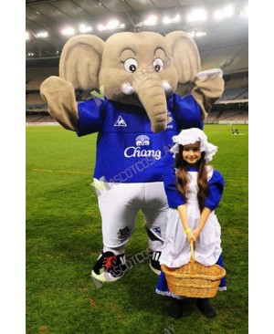 Changy The Elephant Mascot Costume Everton Football Club Mascot Costume