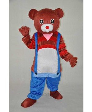 Brown bear, teddy bear plush adult mascot costume