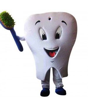Tooth Mascot Adult Costume Tooth Dental Care Co Birthday Party Fancy Dress Outfit