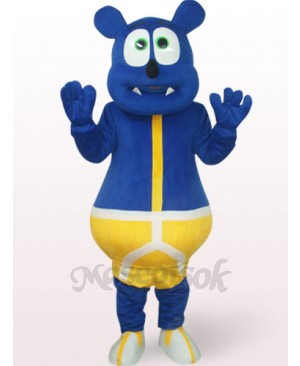 Blue Bear Plush Mascot Costume