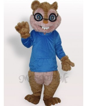 Blue Squirrel Plush Adult Mascot Costume