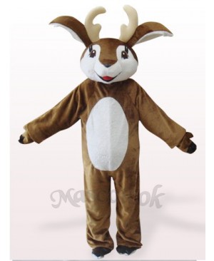 Brown And White Deer Plush Mascot Costume