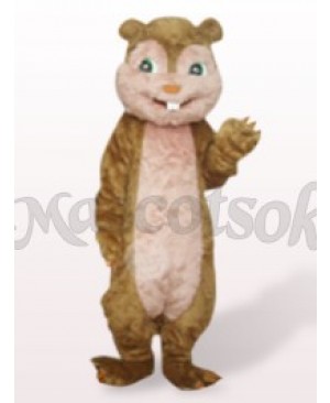Brown Long Hair Squirrel Plush Adult Mascot Costume
