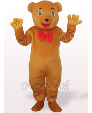 Brownish Yellow Bear Plush Adult Mascot Costume