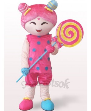 Candy Girl Plush Adult Mascot Costume