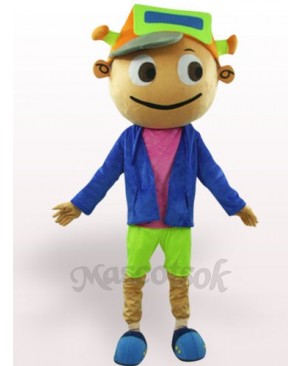 Cap Boy Adult Plush Mascot Costume