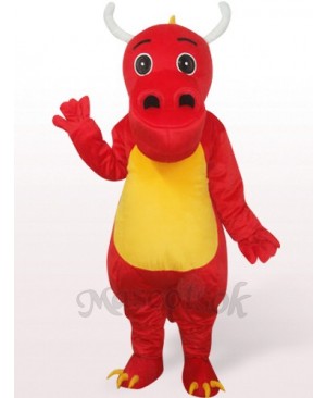 Dinosaur In Red Clothes Plush Mascot Costume