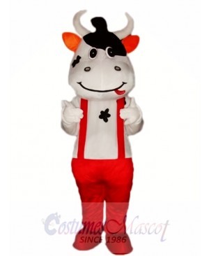 Red Cattle Cow Mascot Costume