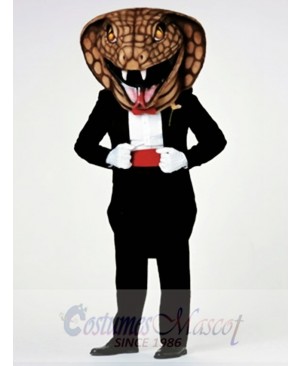 Gentleman Cobra Snake Mascot Costume