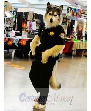 High Quality Police Wolf Mascot Costume