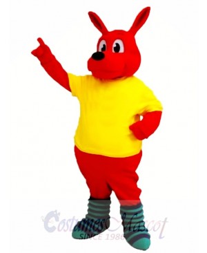 Cute Red Kangaroo Mascot Costume