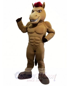 Power Brown Horse Mascot Costume