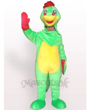 Open Face Dinosaur Plush Adult Mascot Costume
