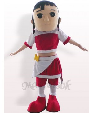 Pretty Girl Plush Adult Mascot Costume