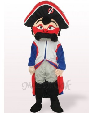 Red Face Pirate Plush Adult Mascot Costume