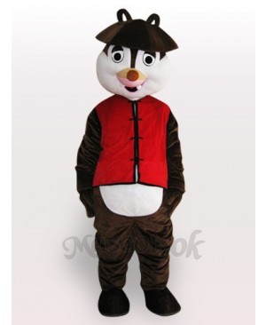 Squirrel Short Plush Adult Mascot Costume