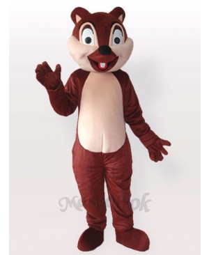Tiny Brown Squirrel with One Incisor Adult Mascot Costume